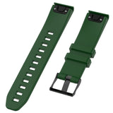 Universal Garmin Grooved Silikon 22mm QuickFit Strap - Militærgrønn
