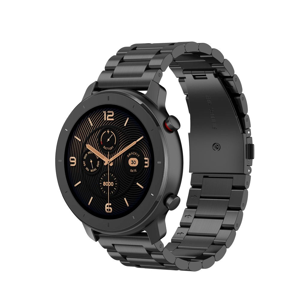 Rem for Smartwatch - Rustfritt stål (22mm) - Svart