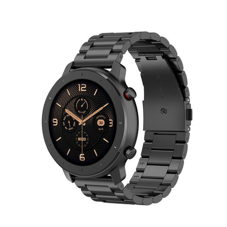 Rem for Smartwatch - Rustfritt stål (22mm) - Svart