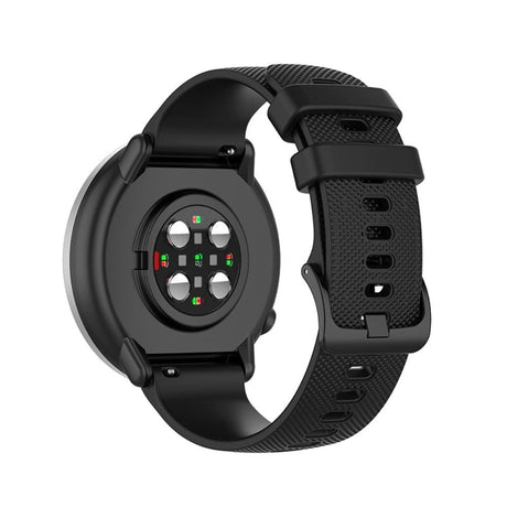 Smartwatch silikonrem (20 mm) prikket - svart
