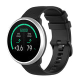 Smartwatch silikonrem (20 mm) prikket - svart