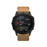 Garmin Fenix ​​6X skinndekket 26 mm QuickFit-stropp - brun