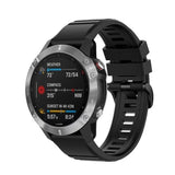 Universal Garmin 22 mm QuickFit riflet silikonstropp - svart
