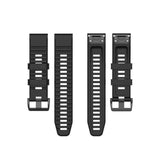 Universal Garmin 22 mm QuickFit riflet silikonstropp - svart