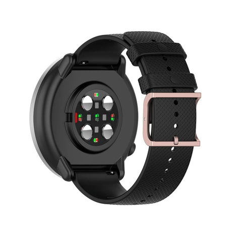 Smartwatch silikonrem (20mm) rutete - svart