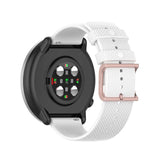 Smartwatch silikonrem (20mm) rutete - Hvit
