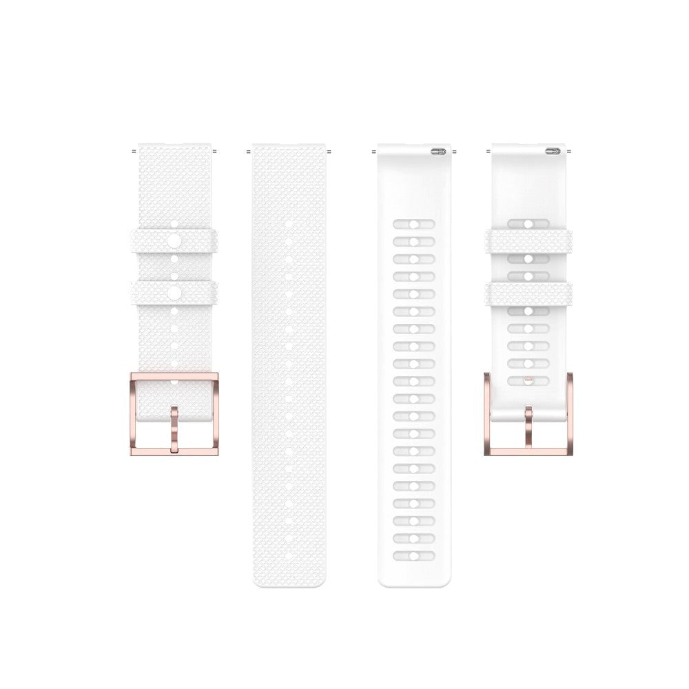 Smartwatch silikonrem (20mm) rutete - Hvit