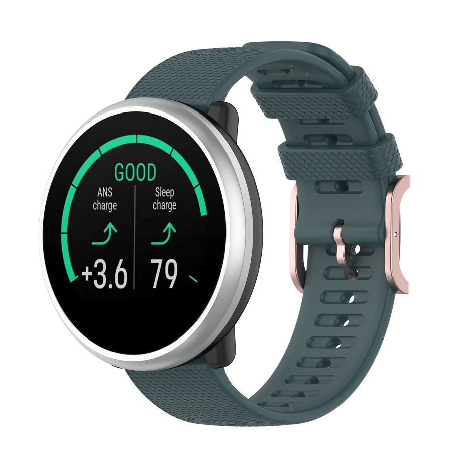 Smartwatch silikonrem (20mm) rutete - Grønn
