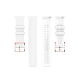 Smartwatch silikonrem (20 mm) prikket - Hvit / Rose gull