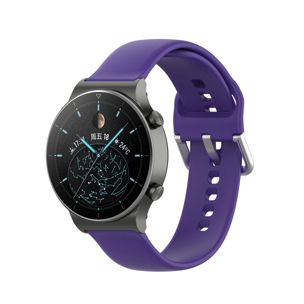 Smartwatch silikonrem (22 mm) - Lilla - Svart - Str. L