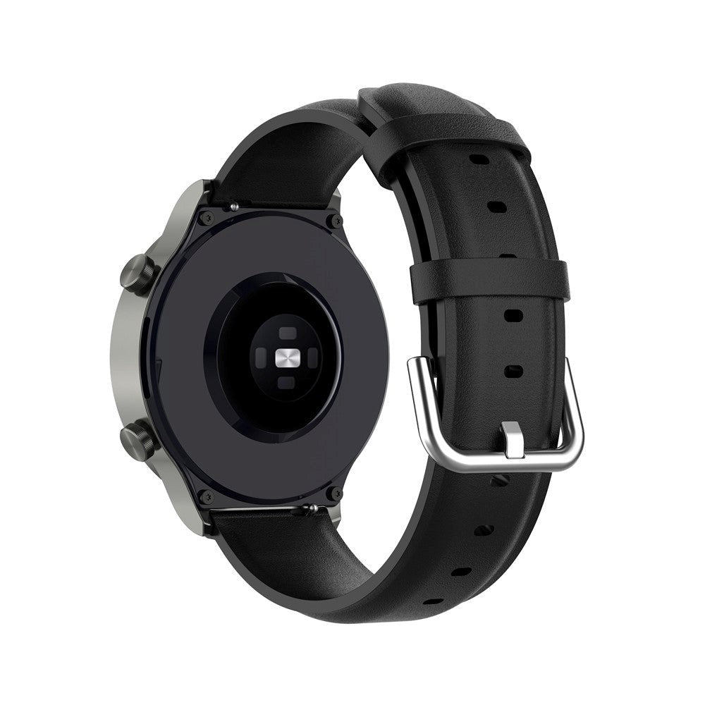 Universal Smartwatch lærreim (22 mm) - Matt svart