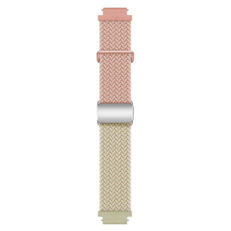 EIDERWOOD Universal 18mm Woven Smartwatch Rem - Lyserød / Beige