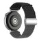 EIDERWOOD Universal 18mm Woven Smartwatch Rem - Sort / Grå