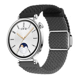 EIDERWOOD Universal 18mm Woven Smartwatch Rem - Sort / Grå