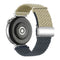 EIDERWOOD Universal 18mm Woven Smartwatch Rem - Beige / Mørkeblå