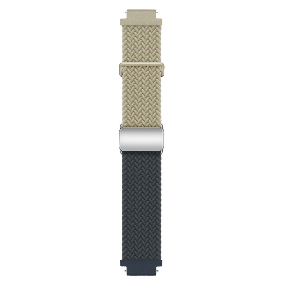 EIDERWOOD Universal 18mm Woven Smartwatch Rem - Beige / Mørkeblå