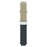 EIDERWOOD Universal 18mm Woven Smartwatch Rem - Beige / Mørkeblå