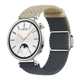 EIDERWOOD Universal 18mm Woven Smartwatch Rem - Beige / Mørkeblå