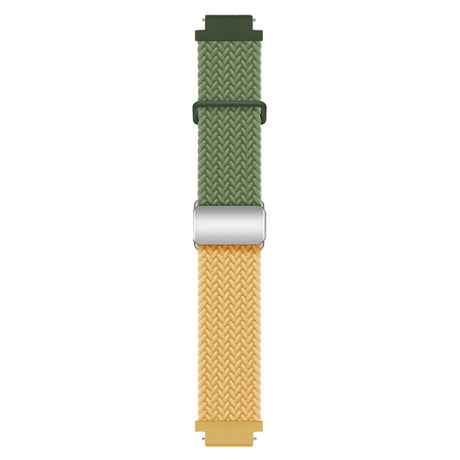 EIDERWOOD Universal 18mm Woven Smartwatch Rem - Grøn / Gul