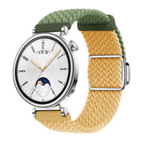 EIDERWOOD Universal 18mm Woven Smartwatch Rem - Grøn / Gul