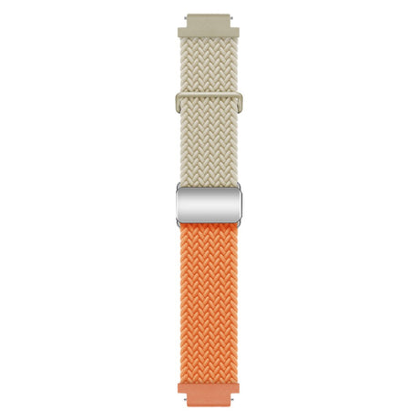 EIDERWOOD Universal 18mm Woven Smartwatch Rem - Beige / Orange