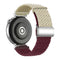 EIDERWOOD Universal 18mm Woven Smartwatch Rem - Beige / Rød