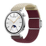 EIDERWOOD Universal 18mm Woven Smartwatch Rem - Beige / Rød