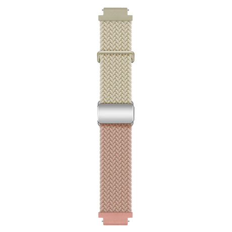 EIDERWOOD Universal 18mm Woven Smartwatch Rem - Beige / Lyserød