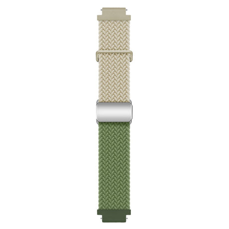 EIDERWOOD Universal 18mm Woven Smartwatch Rem - Beige / Grøn