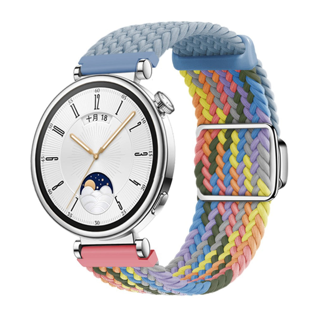 EIDERWOOD Universal 18mm Woven Smartwatch Rem - Blå / Multi