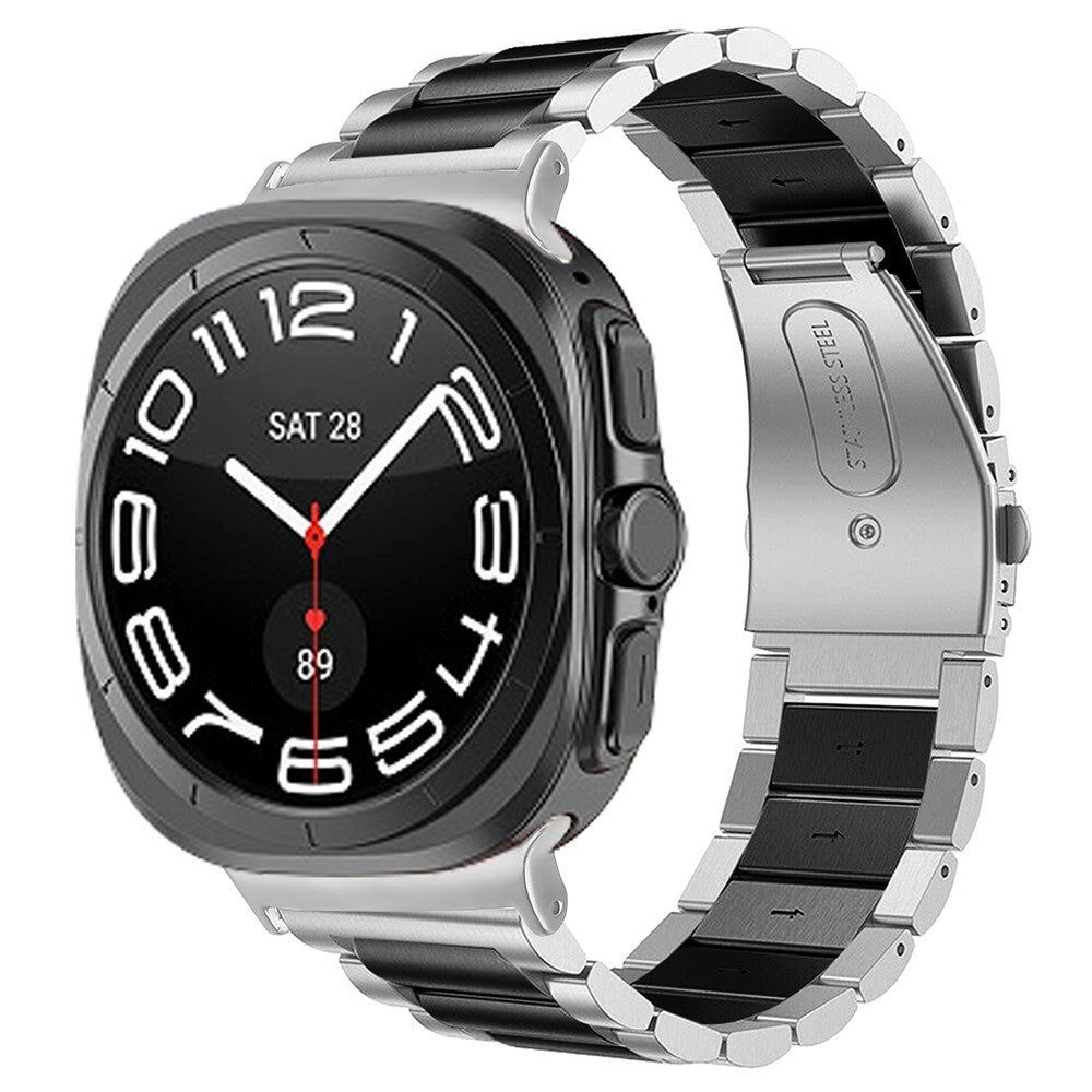 EIDERWOOD Samsung Galaxy Watch Ultra (47mm) Smartklokkerem i rustfritt stål - Sølv / Svart