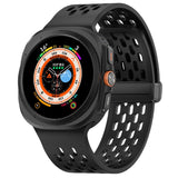 Samsung Galaxy Watch Ultra (47 mm) silikonrem med hull og magnetisk spenne - svart