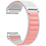 EIDERWOOD Universal Garmin Rem 22mm QuickFit - Nylon - Hvid / Lyserød
