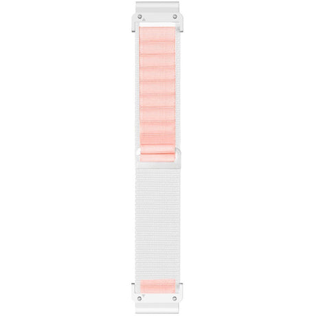 EIDERWOOD Universal Garmin Rem 22mm QuickFit - Nylon - Hvid / Lyserød
