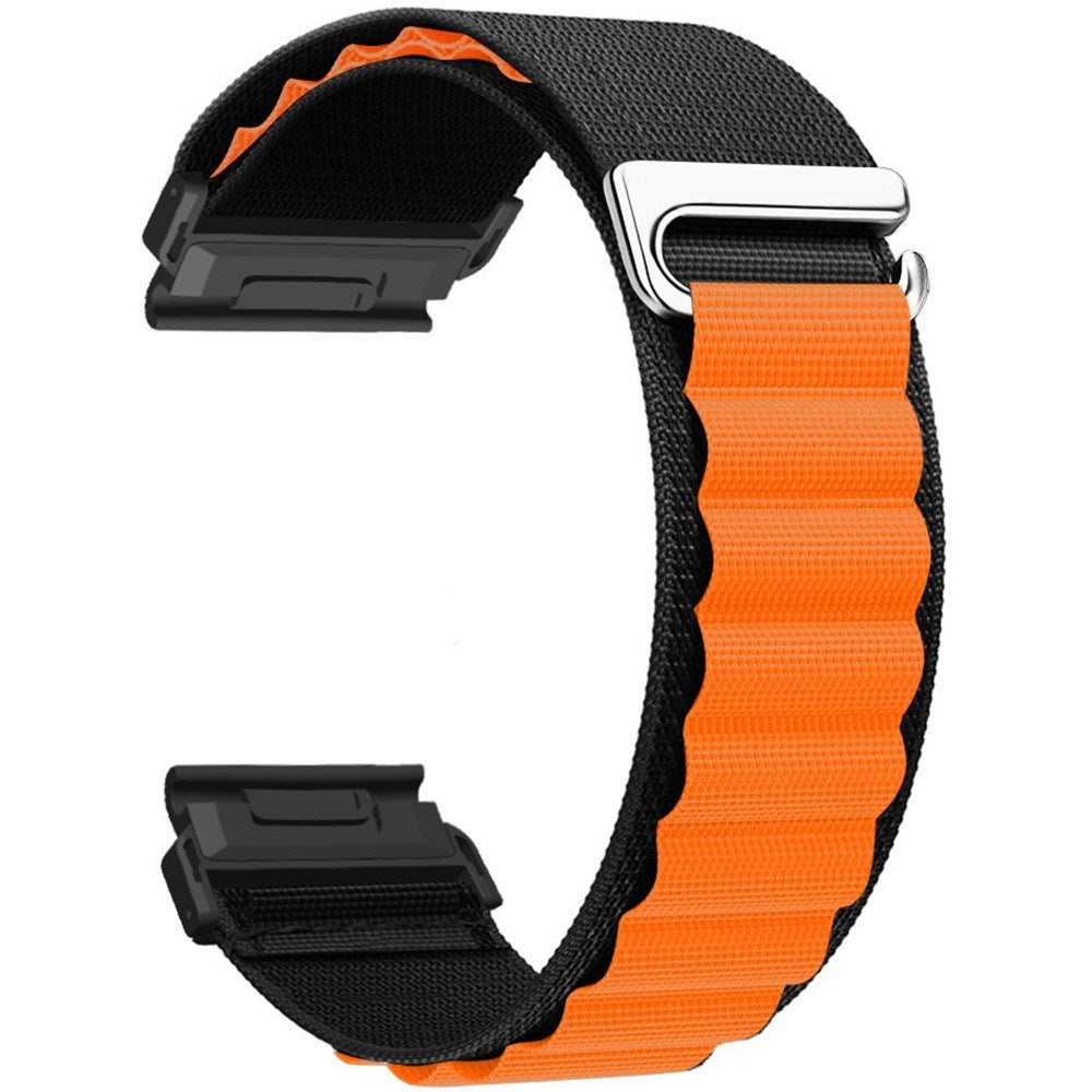 Universal Garmin Rem 26mm - Nylon - Sort / Orange