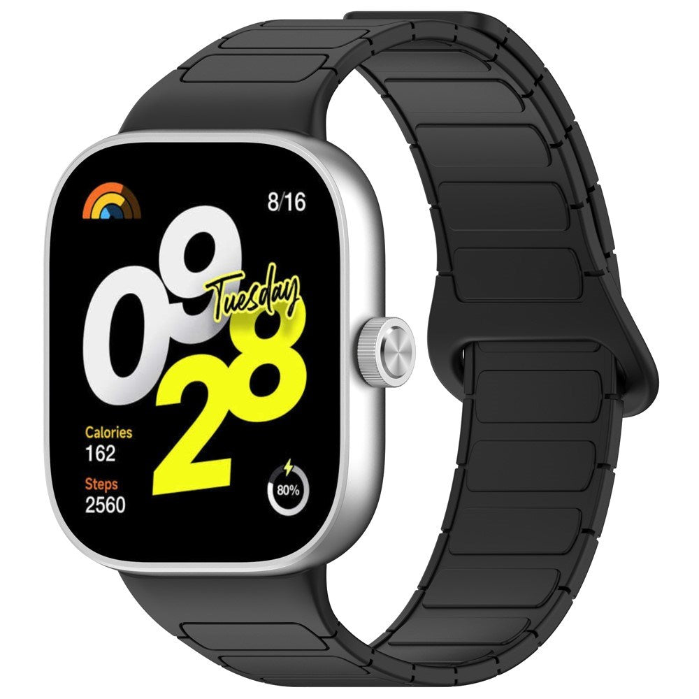 Xiaomi Smart Band 10 Pro / 9 Pro / 8 Pro Tofarvet Fleksibelt Plast Rem - Magnetisk - Sort