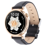 EIDERWOOD Garmin Lily 2 Active / Lily 2 Ægte Læder Urrem - Sort