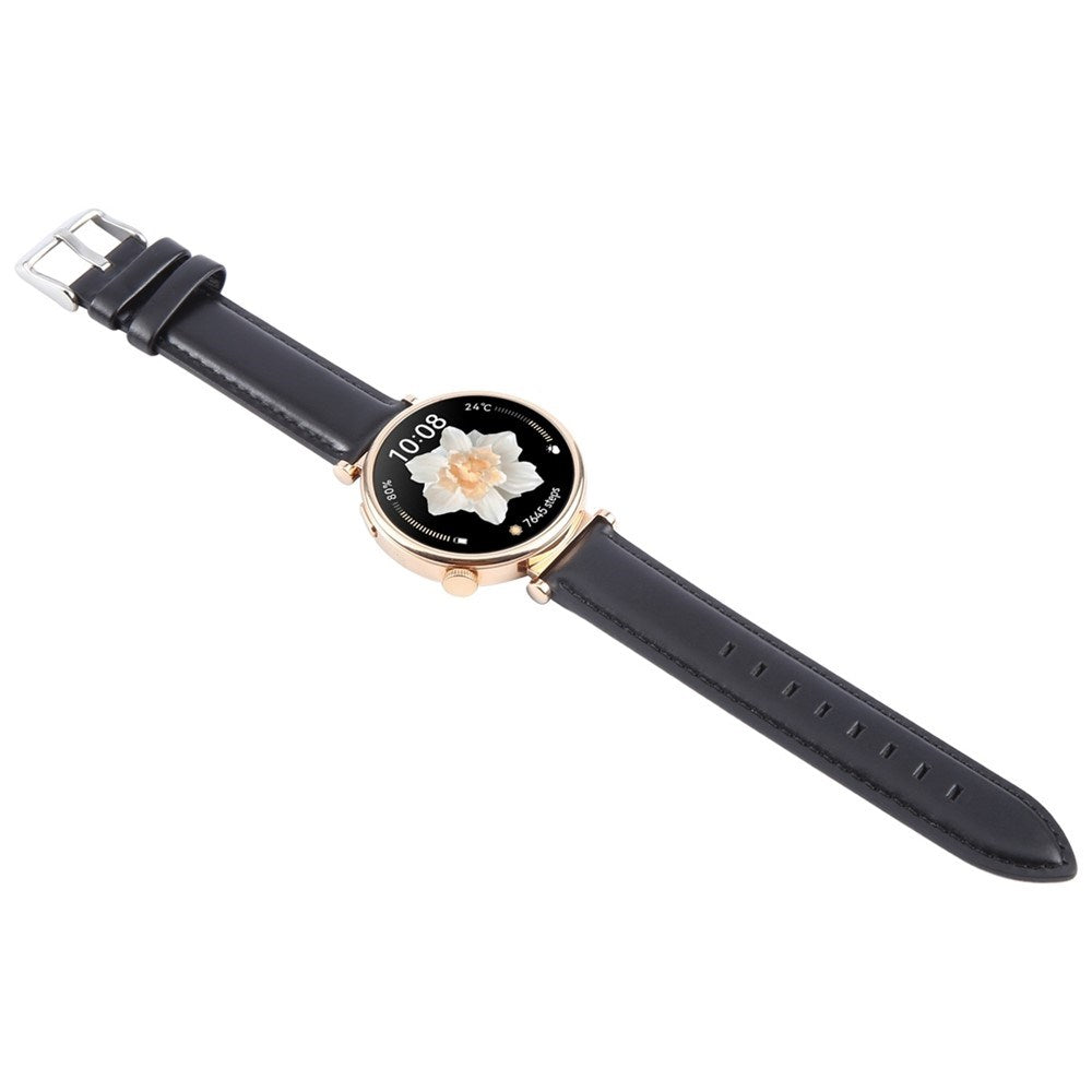 EIDERWOOD Garmin Lily 2 Active / Lily 2 Ægte Læder Urrem - Sort