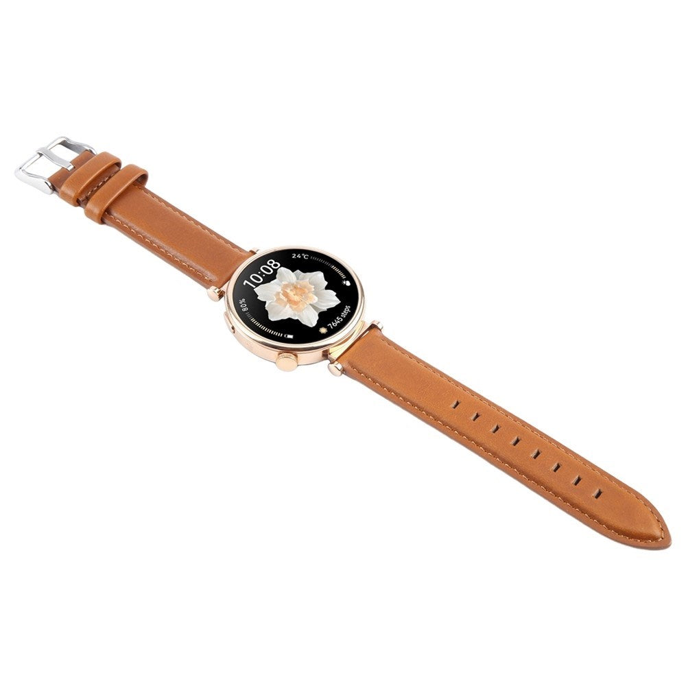 EIDERWOOD Garmin Lily 2 Active / Lily 2 Ægte Læder Urrem - Brun