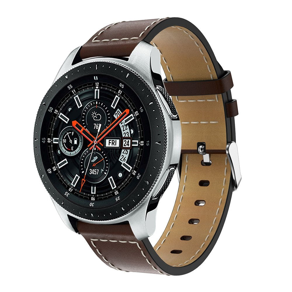Universal Smartwatch 20mm klassisk skinnrem - kaffe