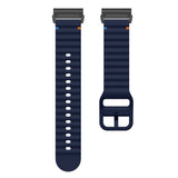 Universal Garmin 26mm QuickFit EIDERWOOD Wavy Silikone Smartwatch Rem - Blå