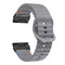 Universal Garmin 22mm QuickFit EIDERWOOD Wavy Silikone Smartwatch Rem - Mørkegrå