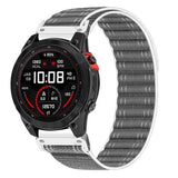 Universal Garmin 22mm QuickFit EIDERWOOD Nylon Loop Smartwatch Rem - Grå