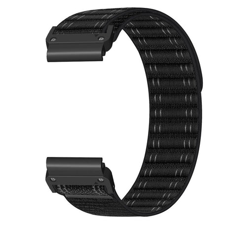 Universal Garmin 22mm QuickFit EIDERWOOD Nylon Loop Smartwatch Rem - Sort