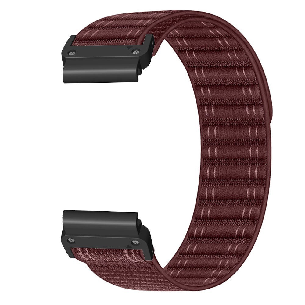 Universal Garmin 22mm QuickFit EIDERWOOD Nylon Loop Smartwatch Rem - Rød