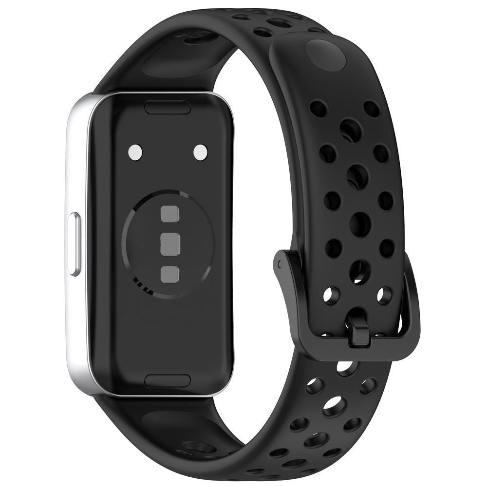 EIDERWOOD Huawei Band 10 / 9 / 8 Silikone Rem - Sort