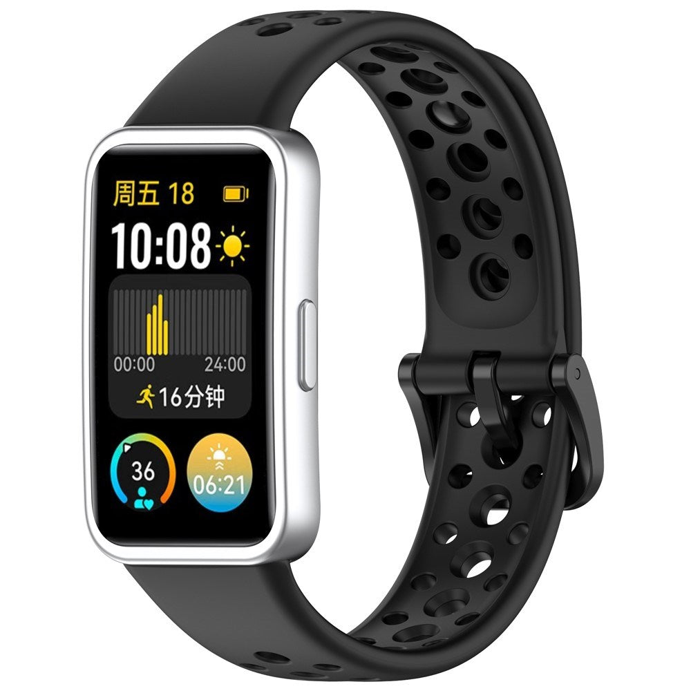 EIDERWOOD Huawei Band 10 / 9 / 8 Silikone Rem - Sort