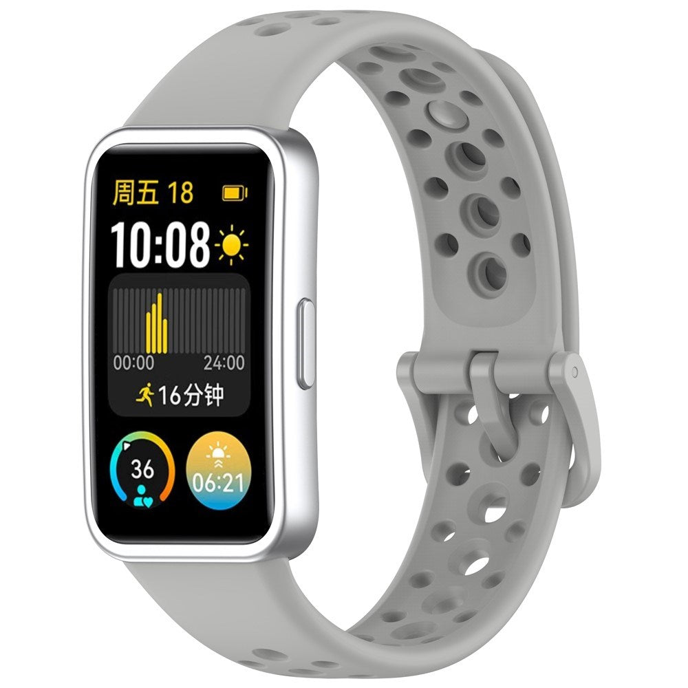 EIDERWOOD Huawei Band 10 / 9 / 8 Silikone Rem - Grå