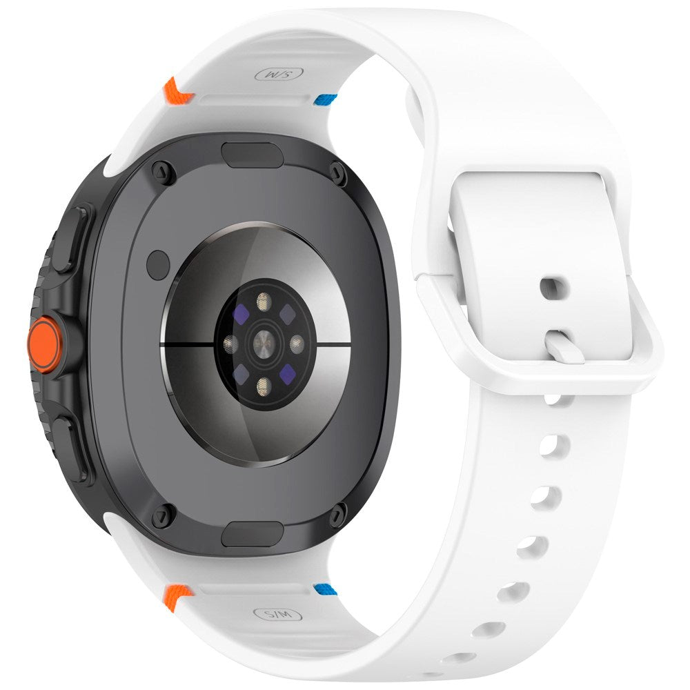 Samsung Galaxy Watch 8 / 8 Classic (40 / 44 / 46mm) - EIDERWOOD Silikone Rem m. Sylinje - White