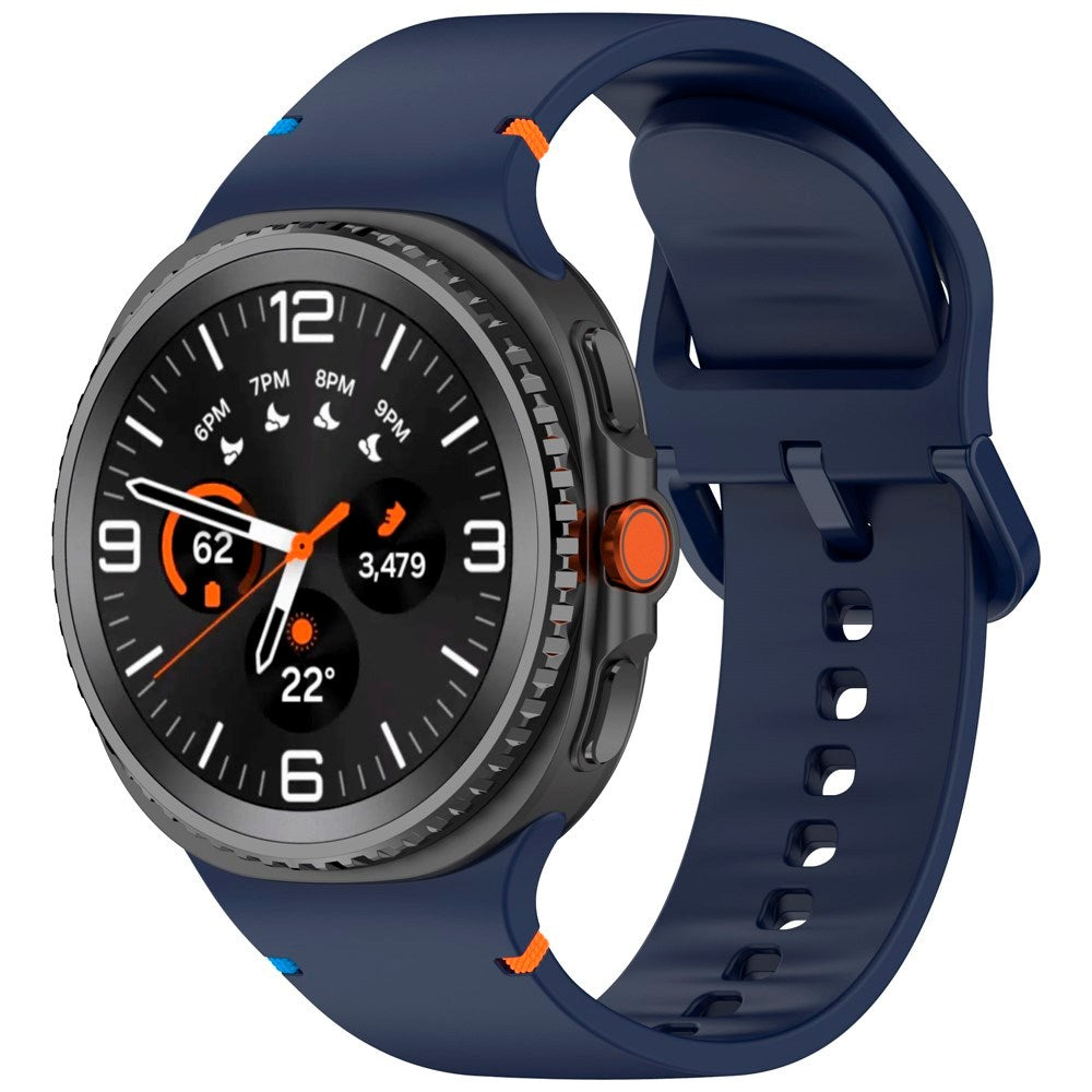 Samsung Galaxy Watch 8 / 8 Classic (40 / 44 / 46mm) - EIDERWOOD Silikone Rem m. Sylinje - Midnight Blue